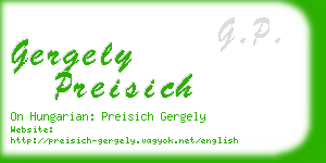 gergely preisich business card